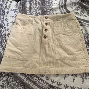 Corduroy Cream Skirt